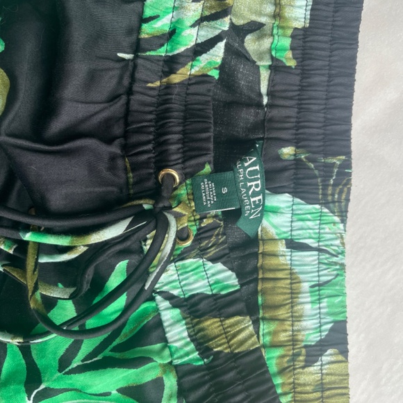 Lauren Ralph Lauren Fern Leaf Exotic Print Cotton Casual Midi Tiered Skirt Small - Picture 12 of 14